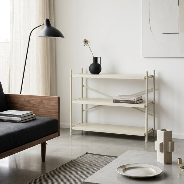 Iron Shelf Basse - Étagère - Bois d'hévéa - Beige