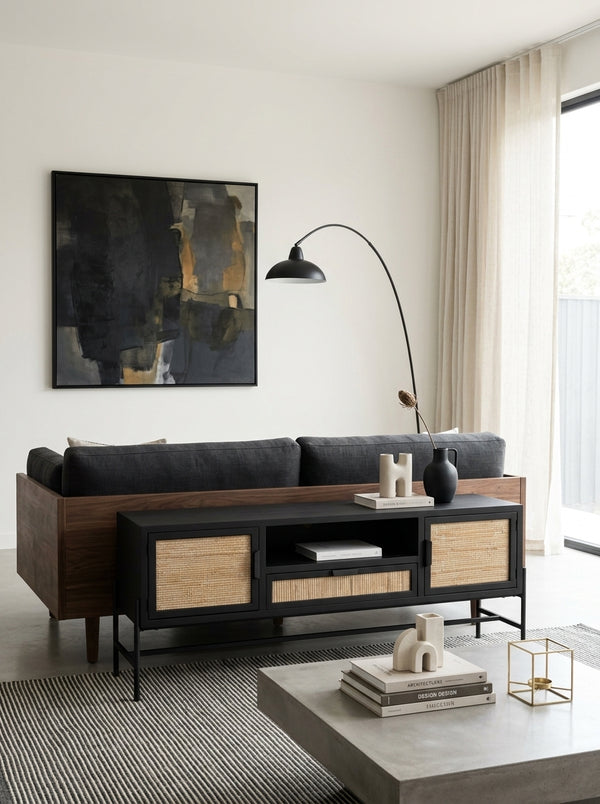 Yasu - Aparador - Madera de abeto chino - Negro
