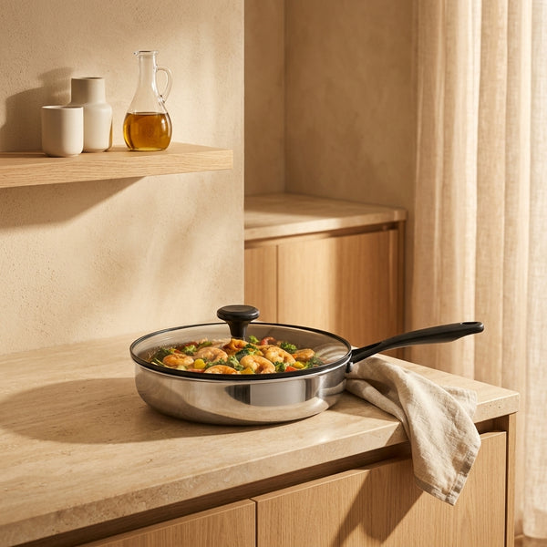 Sauteuse 26cm - Technologie Triplex - Acier Inoxydable - Inox