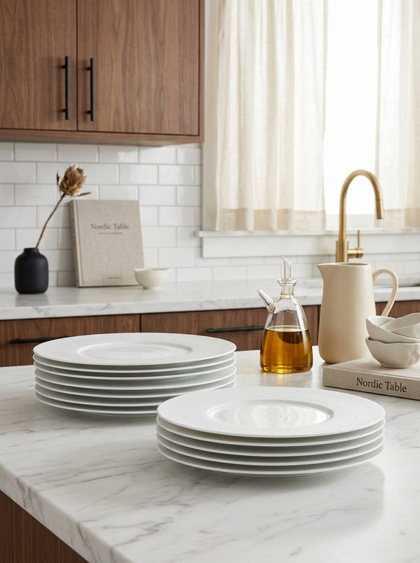 Cosmo - 12-Piece Fine Porcelain Dinnerware Set - White