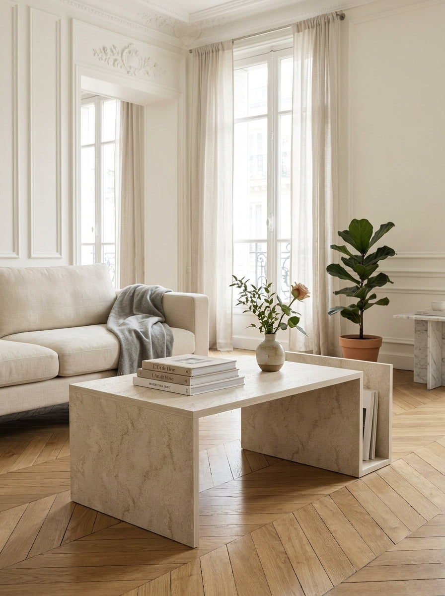Table Basse Memo - Travertin