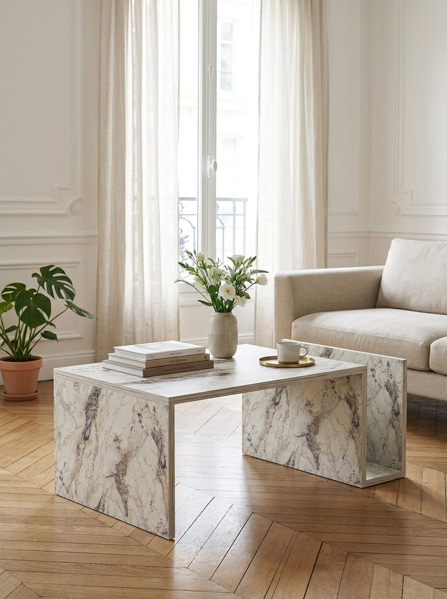 Table Basse Memo - Marbre Freesia