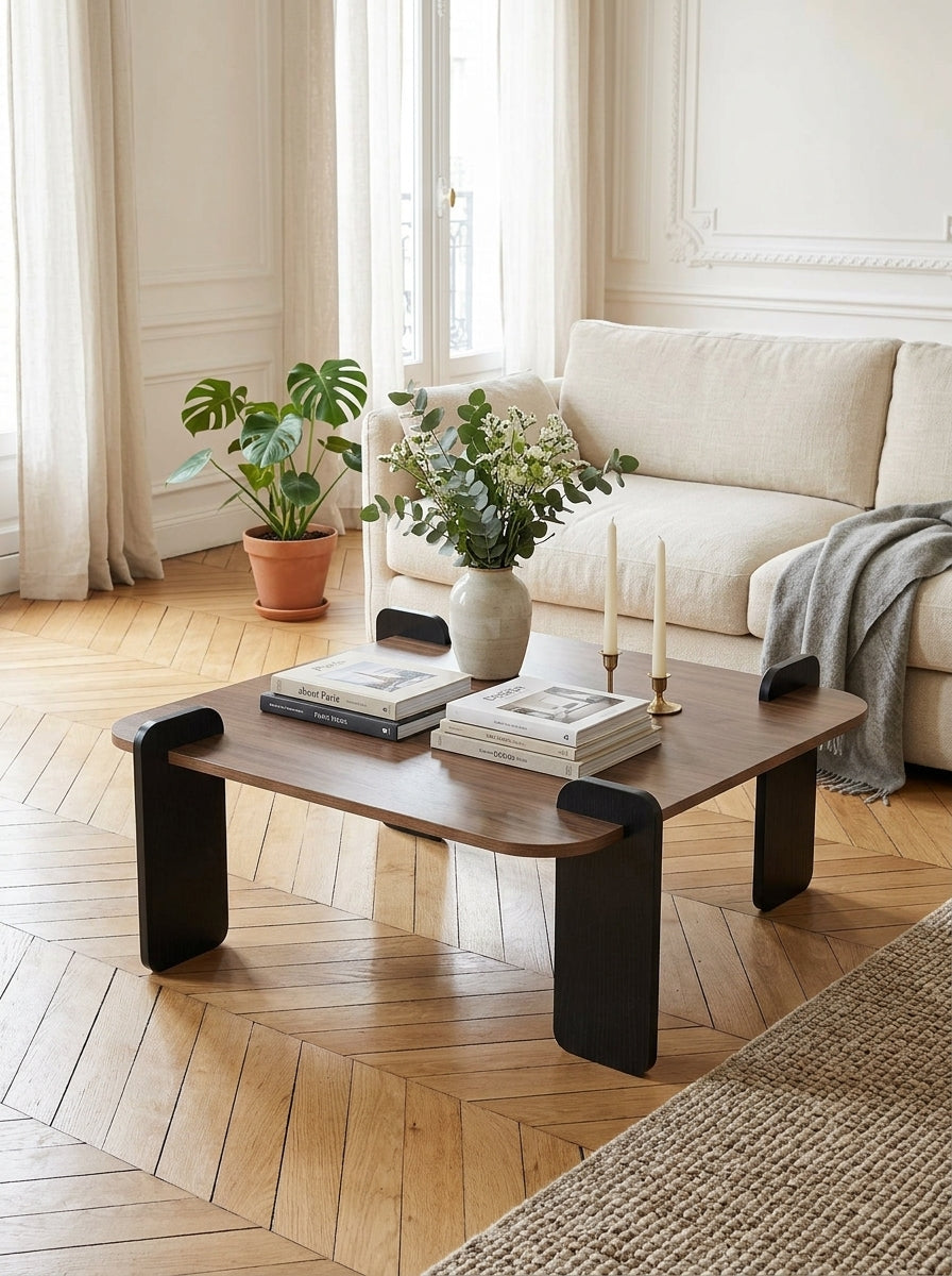 Table Basse Marais - Noyer / Bois Noir