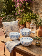 Exotic Vibes - Set De 4 Bols - Porcelaine - Bleu