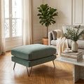 Villabon - Pouf - Velluto Gambe a Spillo Nere - Verde Eucalipto