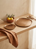 Gold Metal Decorative Tray - Organic Shape