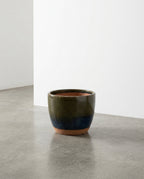 Glazed Shades - Vaso Da Fiori - L - Terracotta - Blu Grigio
