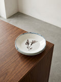 Midnight Flowers - Set Di 2 Piatti Fondi - M - Porcellana Bone China - Camelia Aubergine