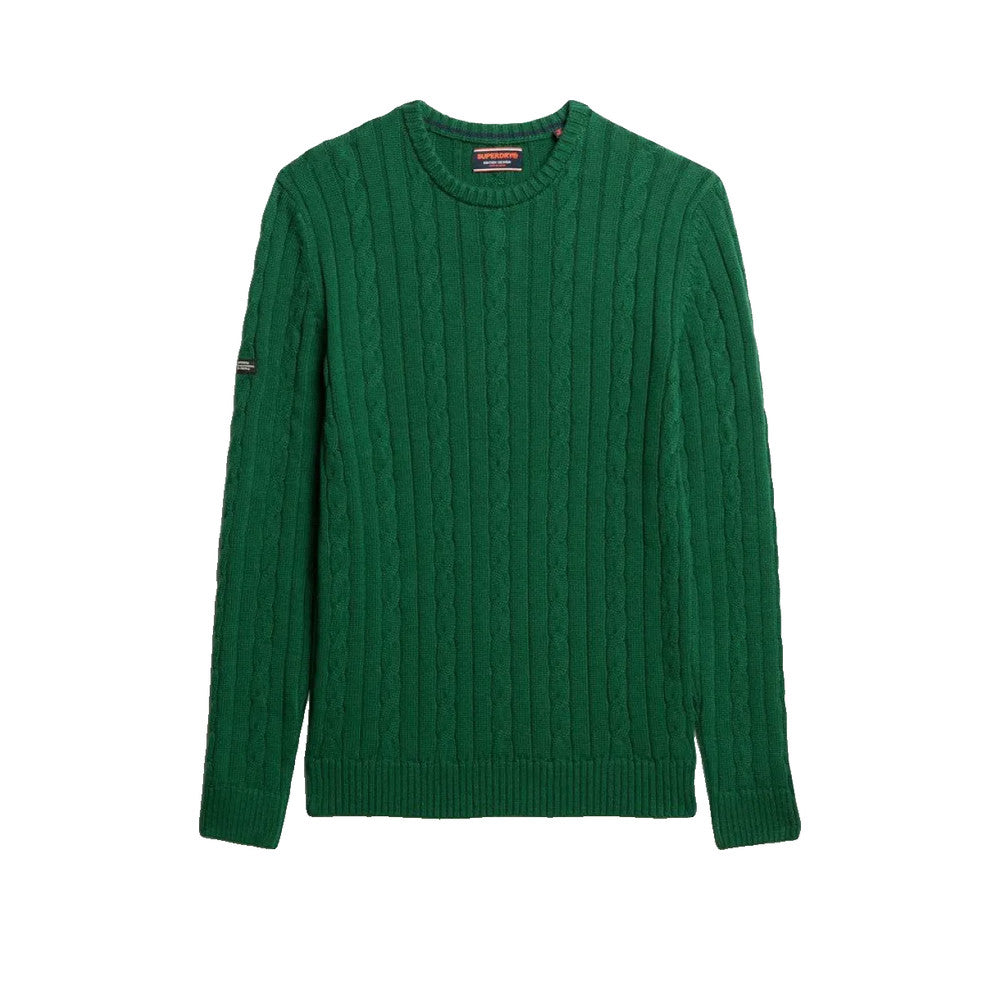 Superdry Classic Cable Knit - Maglione Uomo Verde