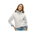 Superdry Borg Lined Felpa con Cappuccio Full Zip Donna Grigia
