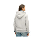 Superdry Borg Lined Felpa con Cappuccio Full Zip Donna Grigia