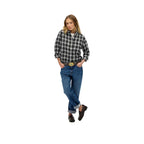 Superdry Boyfriend Flannel - Skjorta Dam Svart