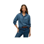 Superdry Oversized Denim Shirt - Women's Shirt Blue