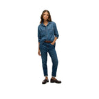 Superdry Oversized Denim Shirt - Women's Shirt Blue