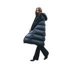 Superdry Longline Puffer - Lång Dunjacka Dam Svart