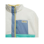 Superdry Colour Block - Giacca in Pile Donna Bianco Sporco