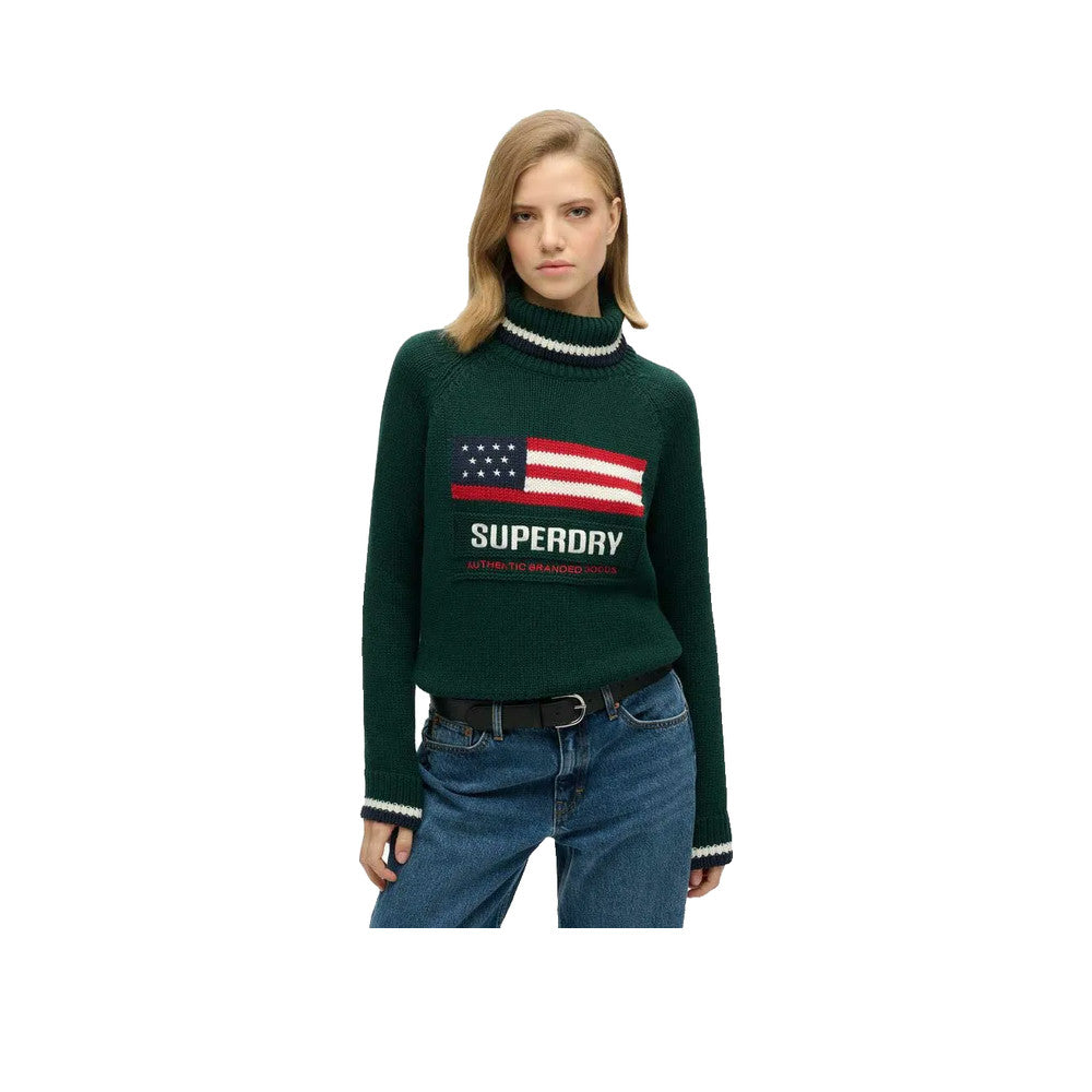 Superdry Americana - Striktrøje til damer Grøn