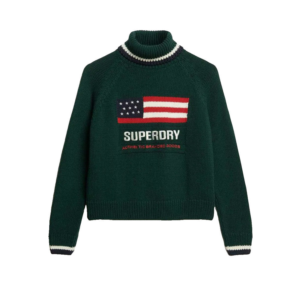 Superdry Americana - Striktrøje til damer Grøn