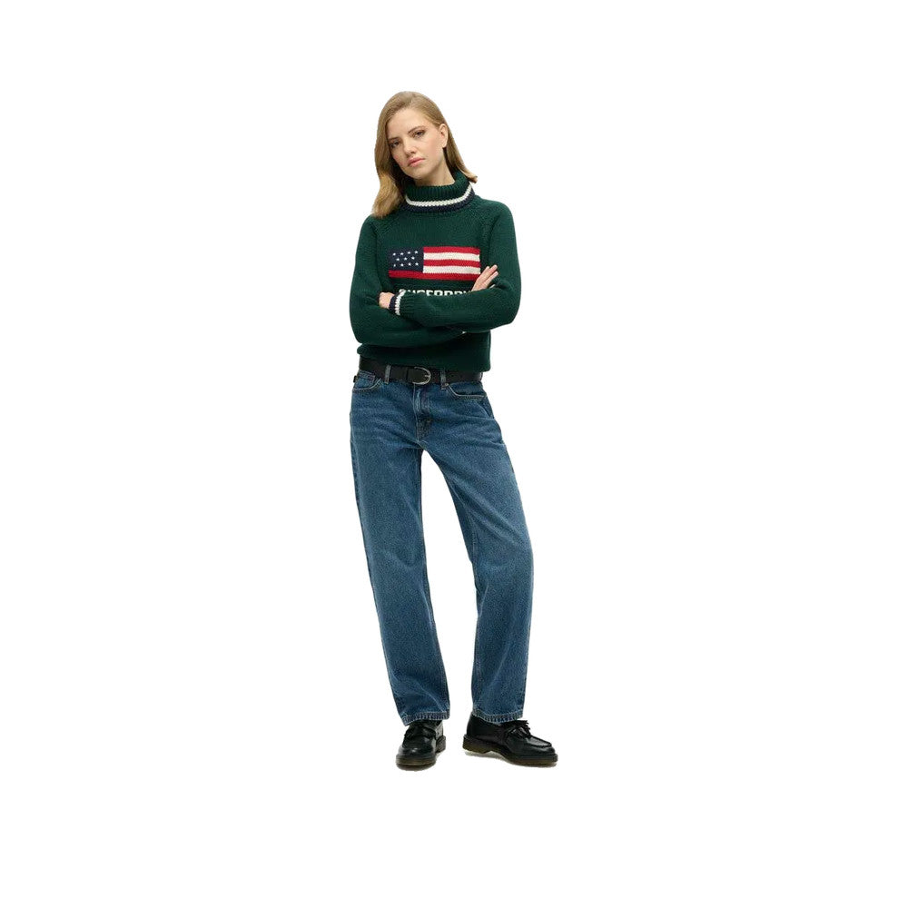 Superdry Americana - Striktrøje til damer Grøn