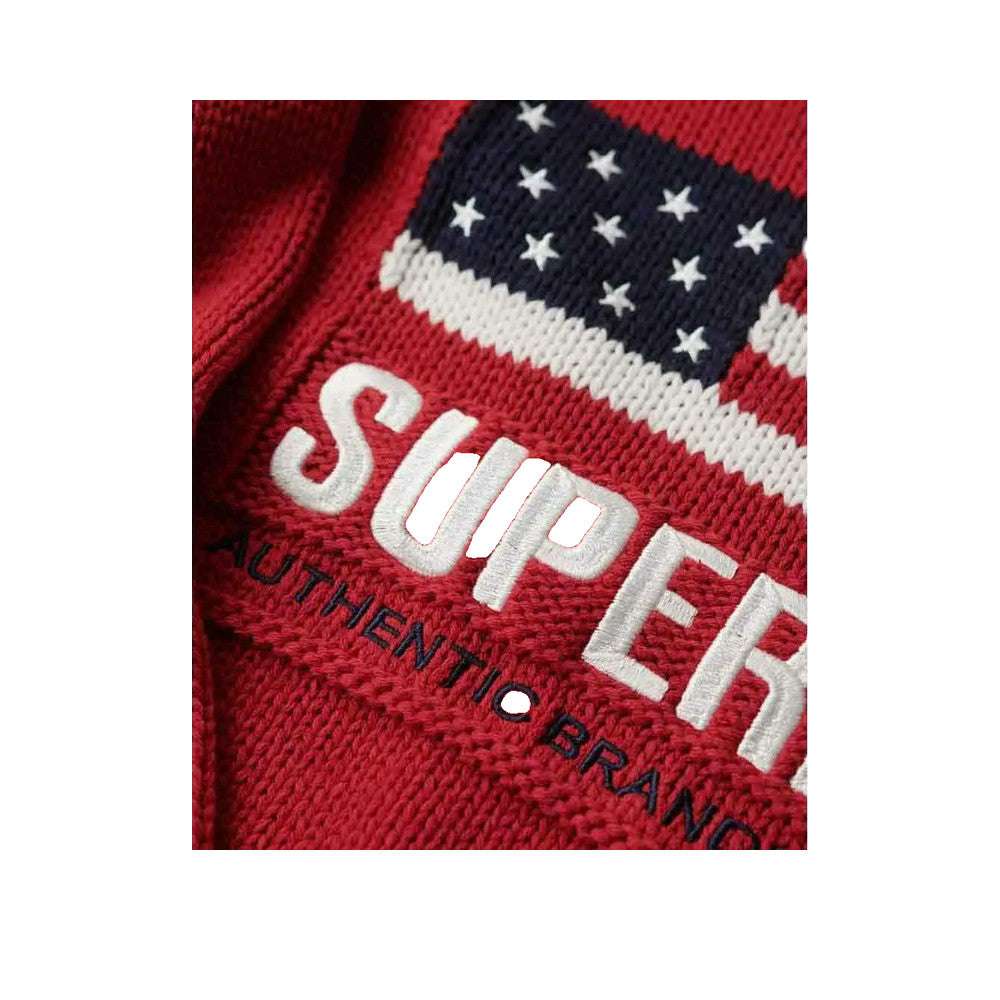 Superdry Americana Knit - Striktrøje til kvinder Rød