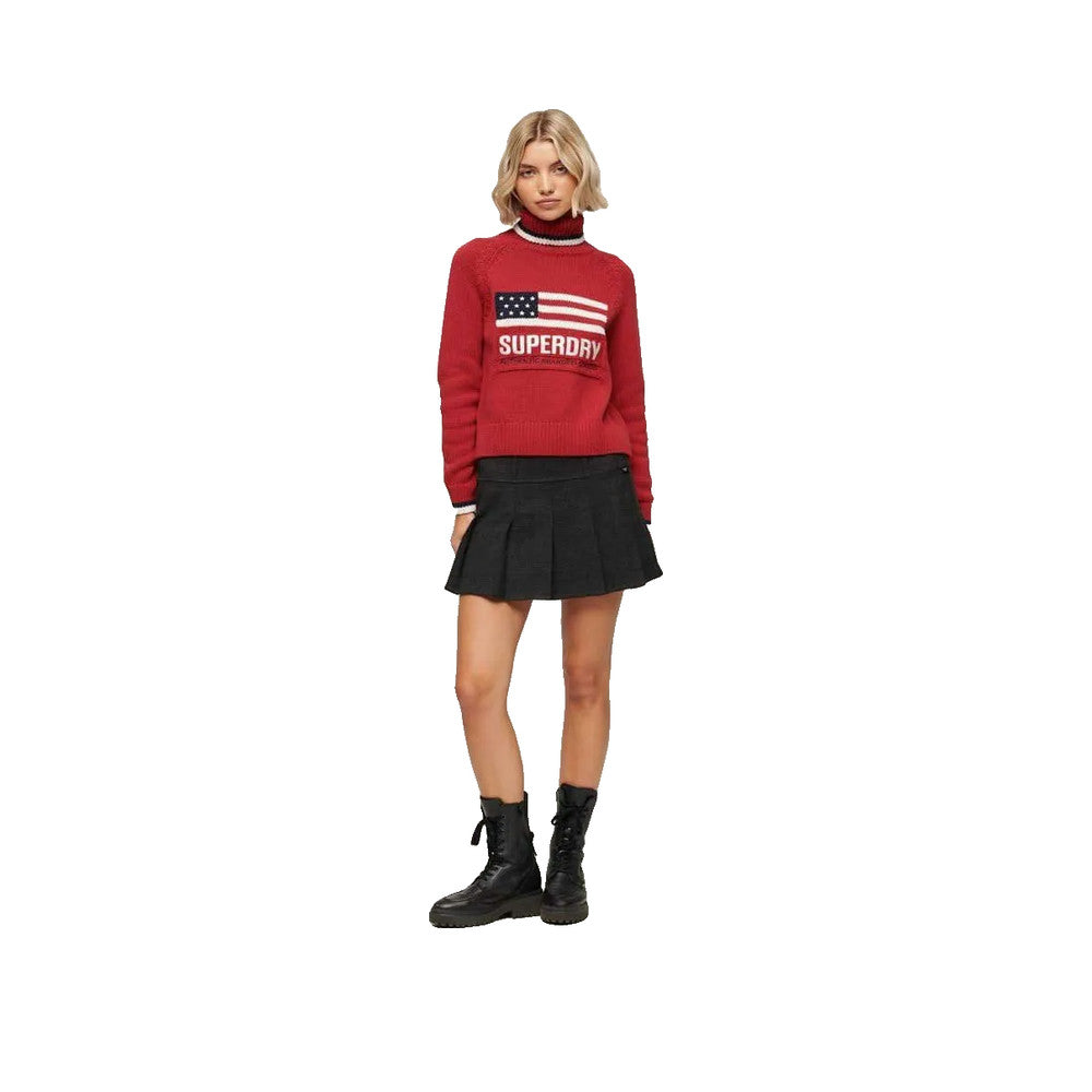 Superdry Americana Knit - Striktrøje til kvinder Rød