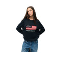 Superdry Slouchy Cable Flag – Damen-Pullover Marineblau