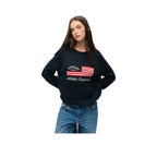 Superdry Slouchy Cable Flag – Damen-Pullover Marineblau