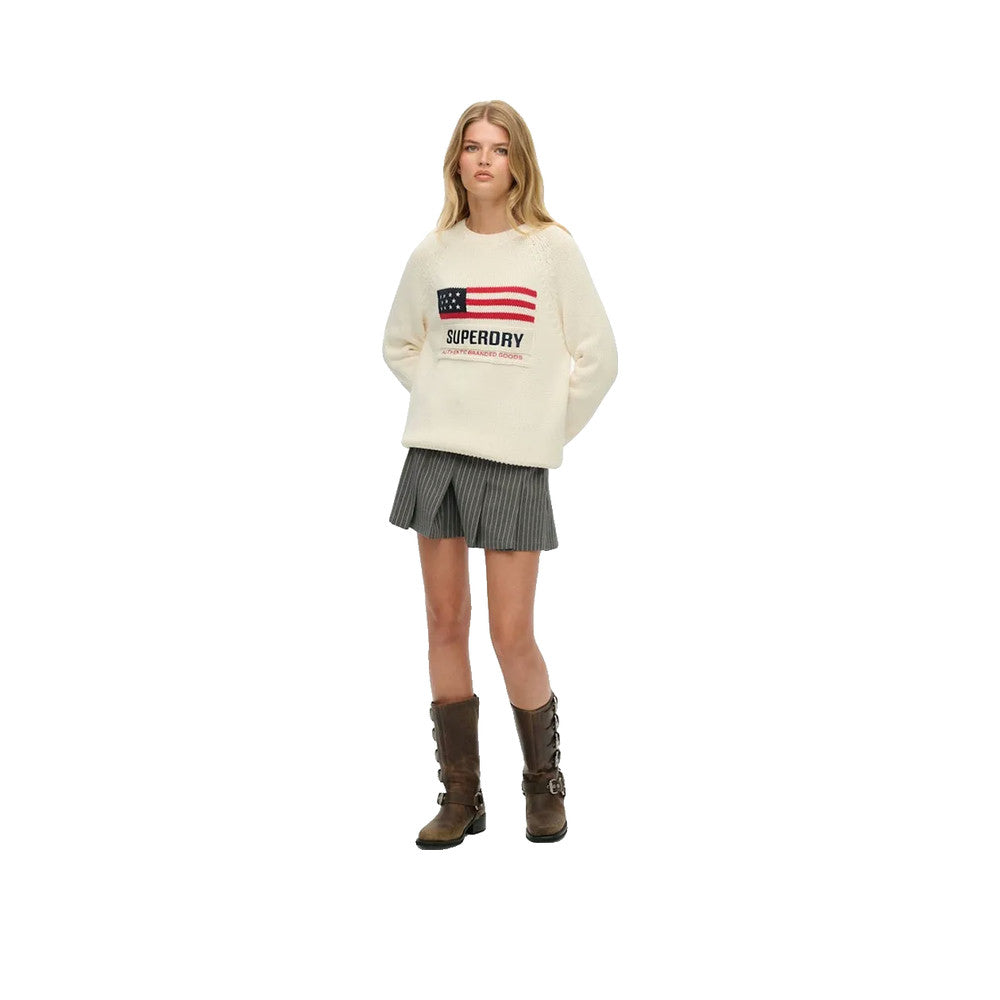 Superdry Americana Crew Knit - Maglione donna Beige