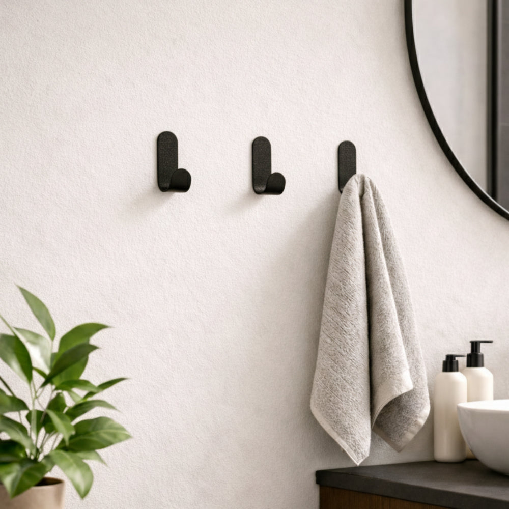 Set Of 3 Coat Hooks - The Evil One - Black