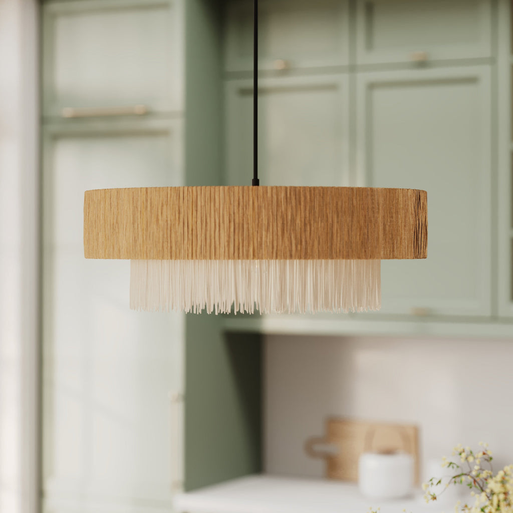 Solara - Suspension Ronde En Raphia