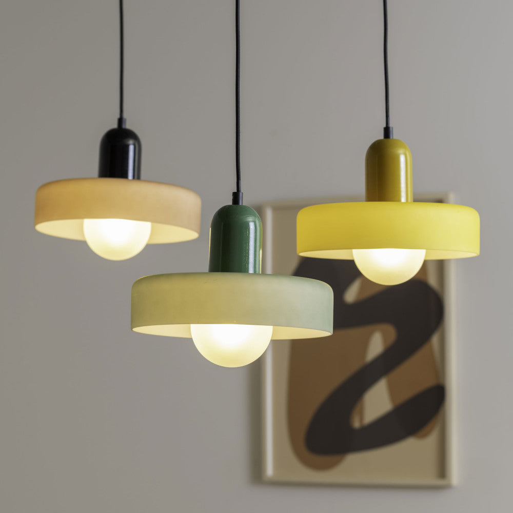 Opaco Grato - Lampada a sospensione - Metallo con paralume cilindrico - Beige rosato