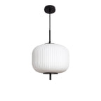 Vind - Lampada a Sospensione Rotonda - Vetro - Bianco
