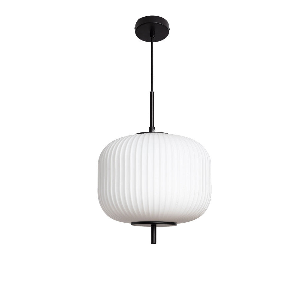 Vind - Lampada a Sospensione Rotonda - Vetro - Bianco