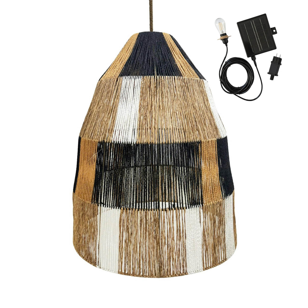 Zahara - Solar Pendant Light - Rope - Beige