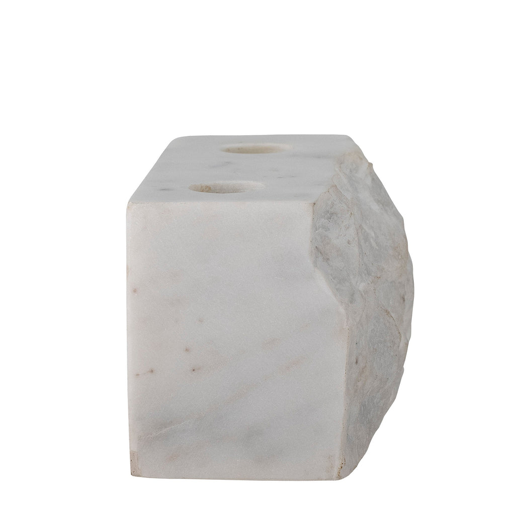 Magie - Lot de 4 Bougeoirs - Blanc - Marbre