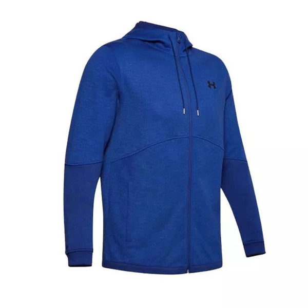 Huvtröja Double Knit Full Zip - Marinblå - Herr
