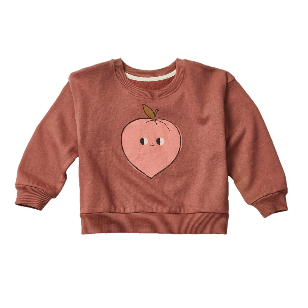 Sweater van biologisch katoen Peaches - Terracotta