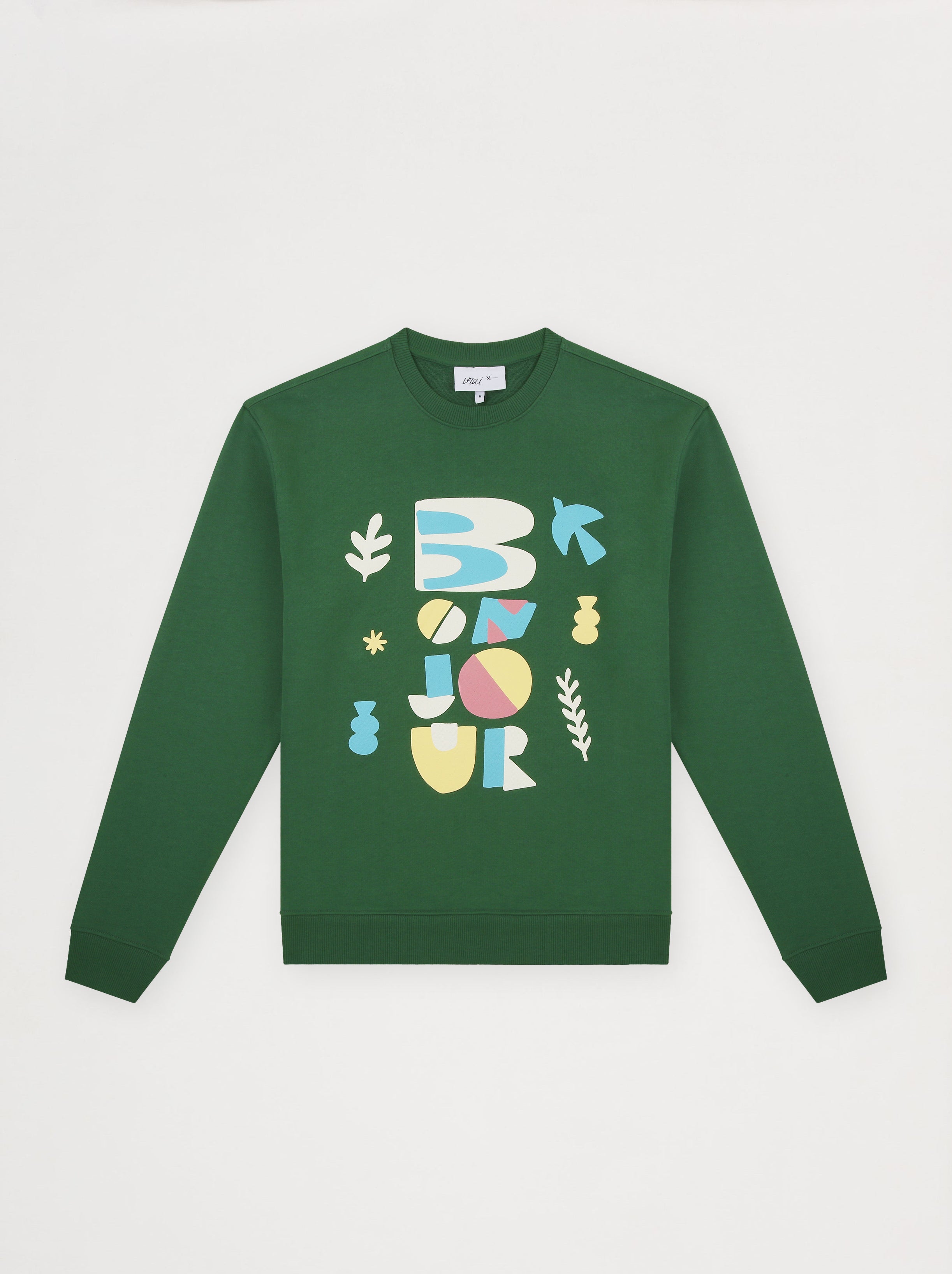 Sweat Unisexe Bonjour Vert