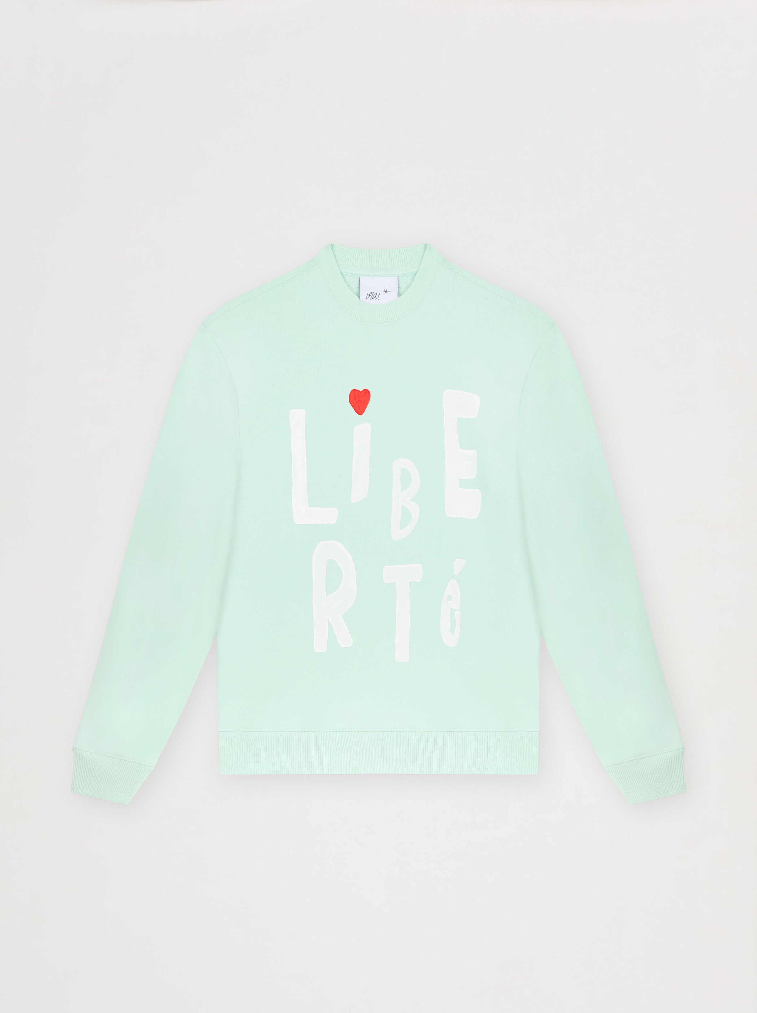 Sweat Unisexe Coup De Pinceau Vert D'Eau