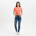 Crop Top De Bain Caraibes - Laser Corail - Femme