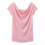 Camiseta Cuello Escotado En La Espalda En Lino Irisado - Mujer
