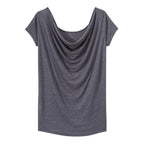 Camiseta Cuello Escotado En La Espalda En Lino Irisado - Mujer