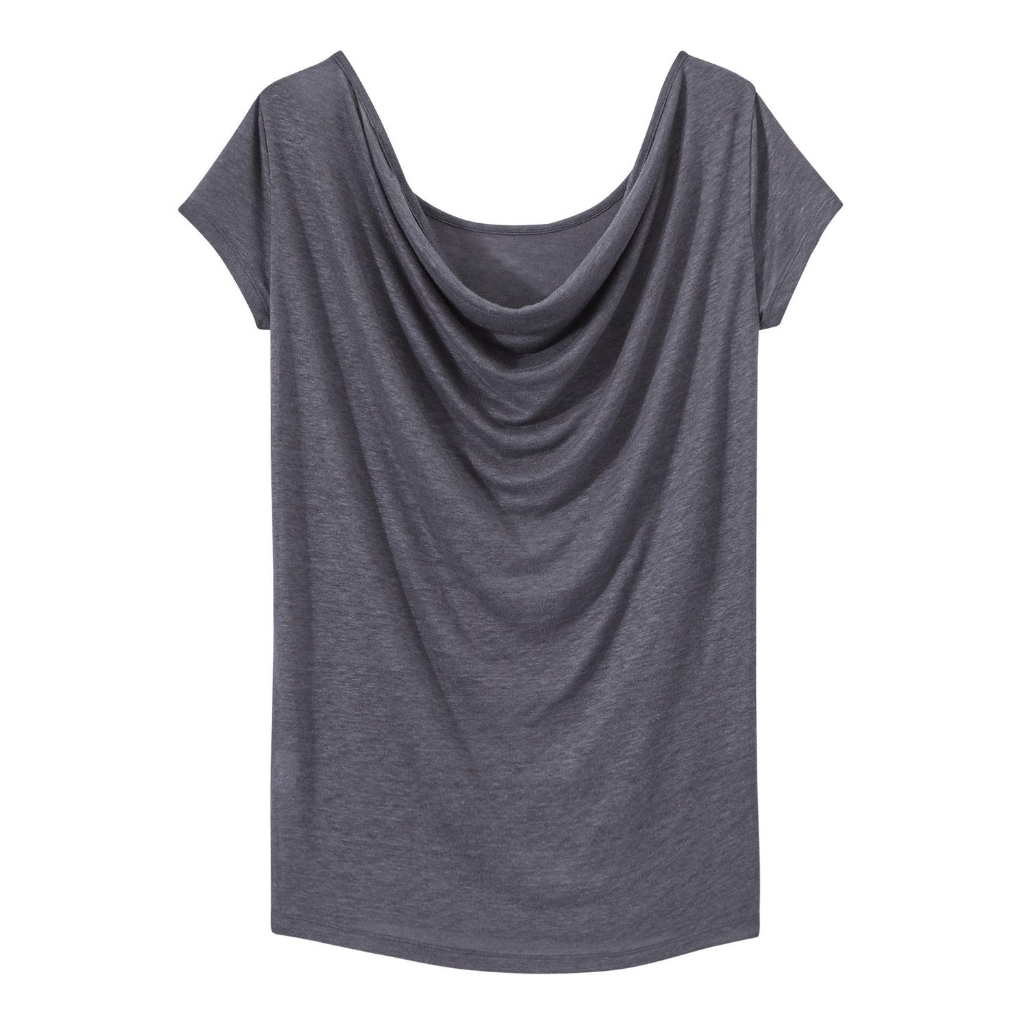 Camiseta Cuello Escotado En La Espalda En Lino Irisado - Mujer