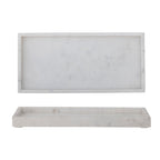 Majsa - Lot de 2 Plateaux - Blanc - Marbre