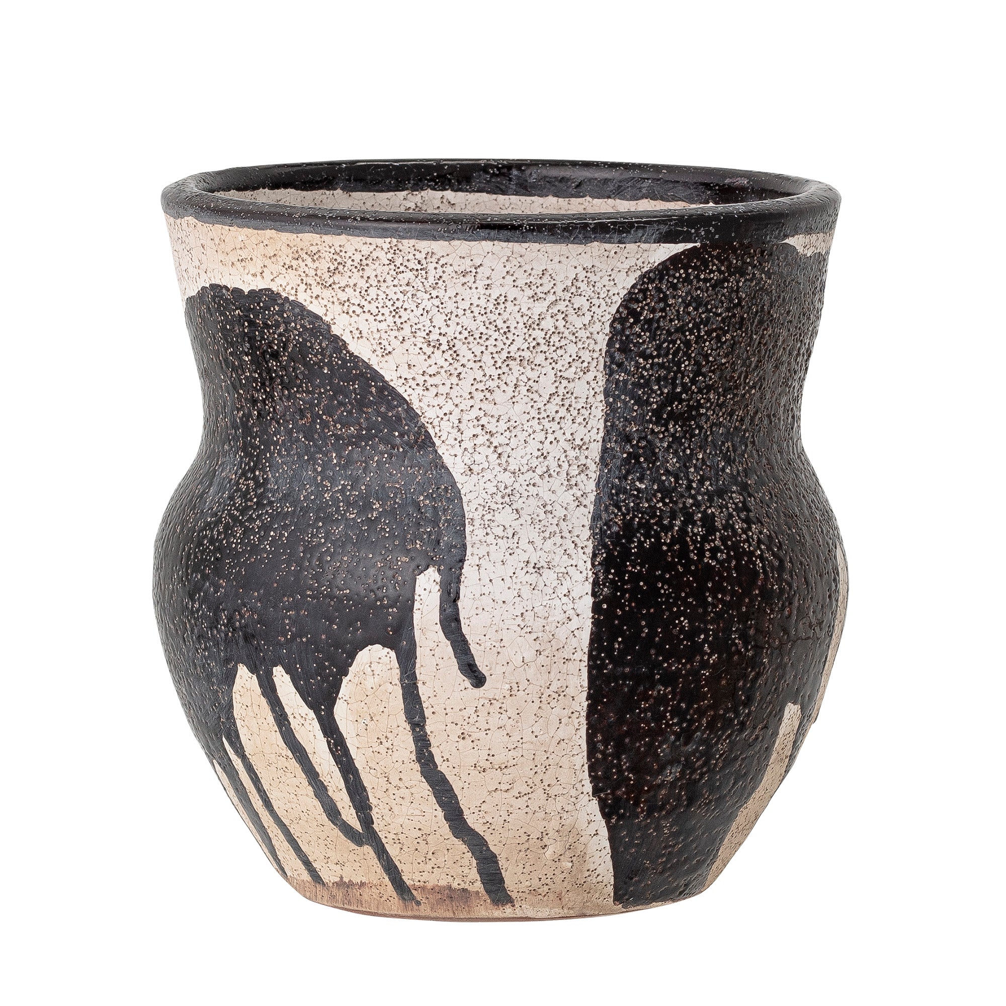 Nala - Lot de 6 Cache-Pots - Noir - Terre Cuite