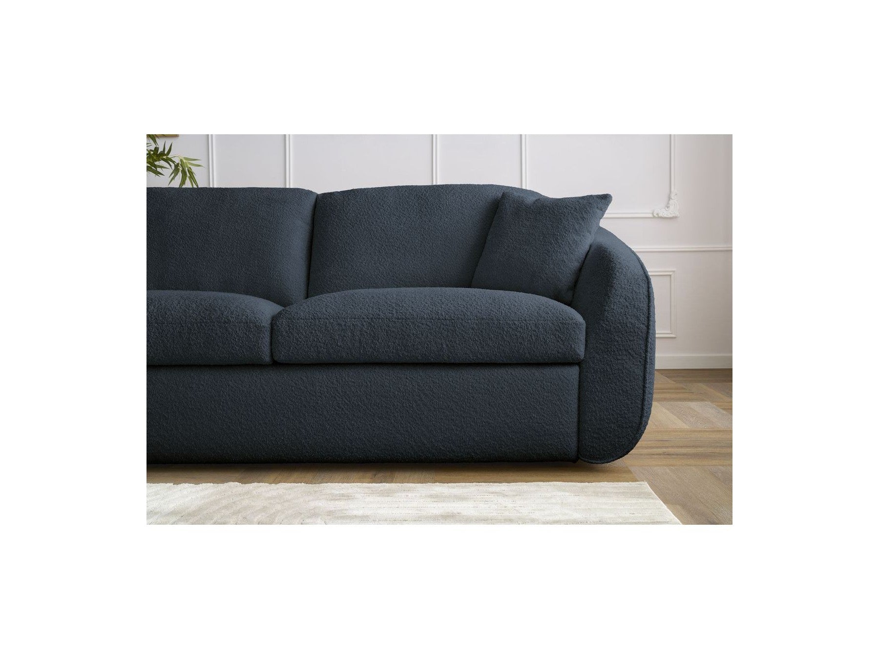 Cezanne - Sofá recto convertible con apertura exprés - Tejido bouclé
