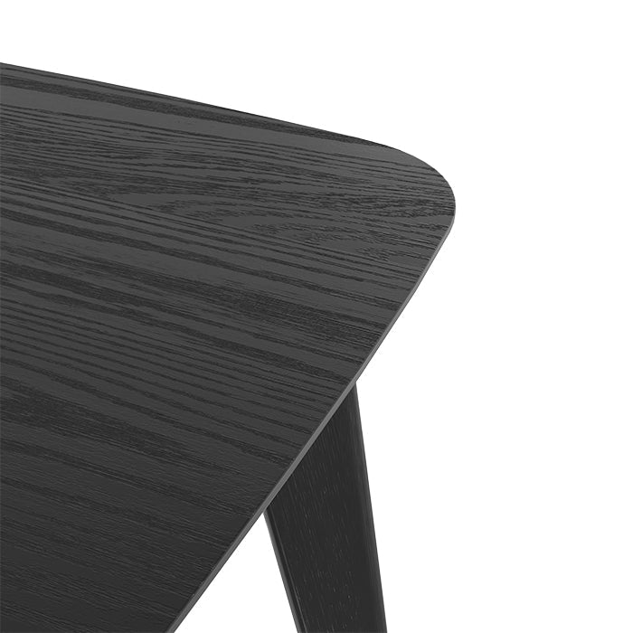 Oman - Mesa rectangular para 4/6 personas extensible en madera negra
