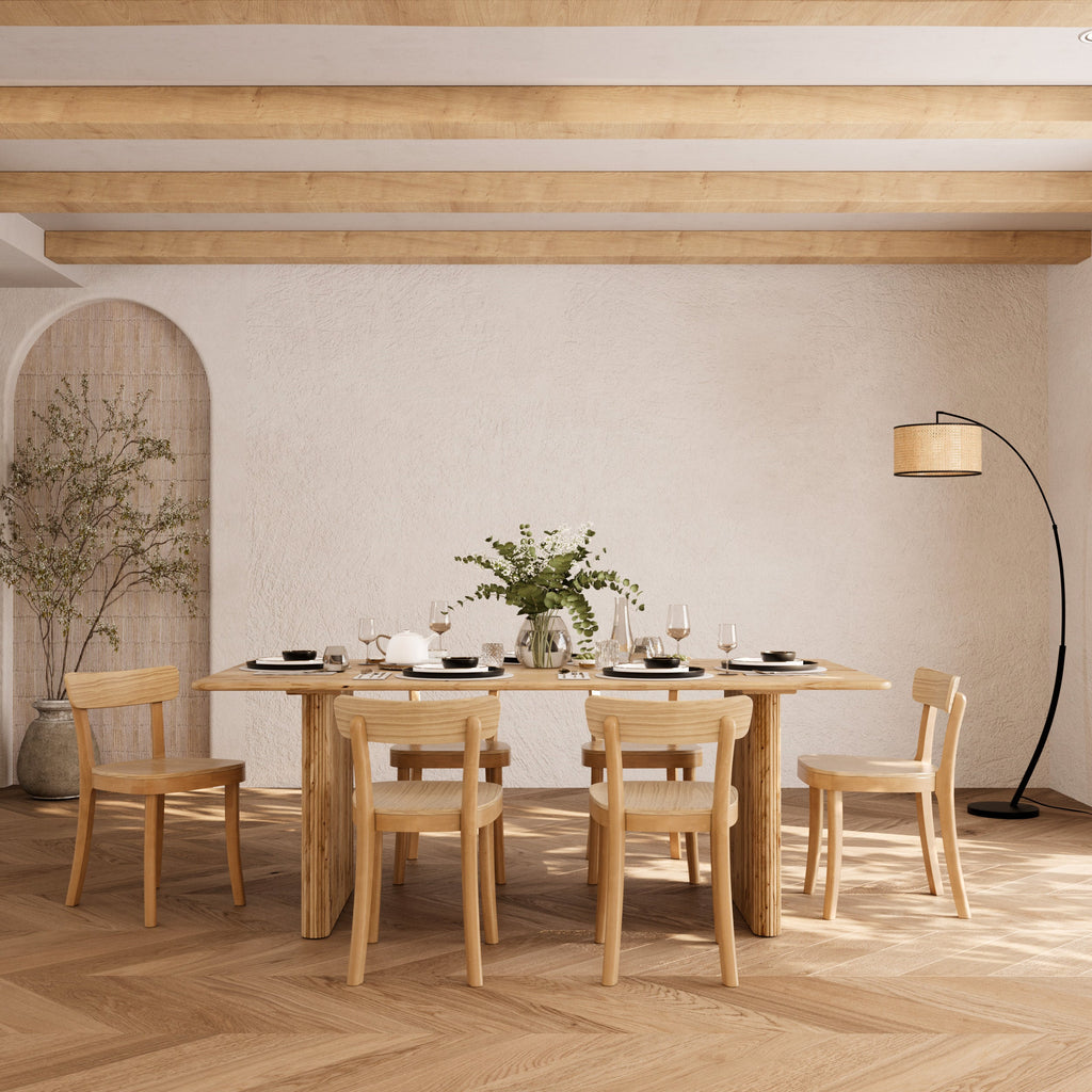 Andrea - Table Rectangulaire En Bois D'Acacia 8 Personnes
