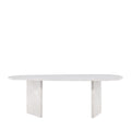 Gronvik - Table À Manger 10 Personnes Organique Effet Marbre - Gris Clair