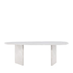 Gronvik - Table À Manger 10 Personnes Organique Effet Marbre - Gris Clair